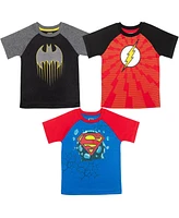 Dc Comics Toddler Boys Justice League Batman Superman Flash [SizeRangeDescription1] Athletic 3 Pack T-Shirt [SizeDescription1]