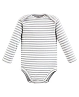 Touched by Nature Baby Boys Organic Cotton Long-Sleeve Bodysuits, Dreamy Woodland