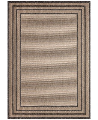 Liora Manne' Monaco Striped Border 7'10"x9'10" Area Rug