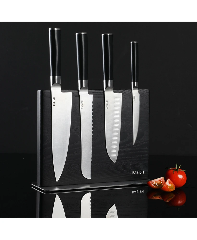 Babish 5 Piece 1.4116 German Steel Magnetic Knife Block Set