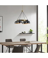 Streamdale Furniture Abbott 4-Light Metal Shade Chandelier