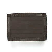 Modern Outdoor Chat Set Wicker Resin, Comfortable Cushions, Seating for Four