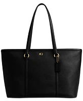 Coach Excl Whsl Refined Pebble Leather Legacy Large Zip Tote