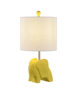 Jonathan Y Koda 17.5" Eclectic Southwestern Resin/Iron Elephant Led Kids' Table Lamp, Yellow