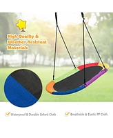 Skonyon Kids 60 Inch Saucer Surf Outdoor Adjustable Swing Set