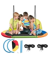 Skonyon Kids 60 Inch Saucer Surf Outdoor Adjustable Swing Set