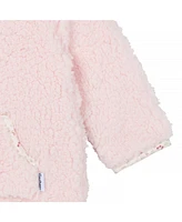 Gerber Baby Girls Fleece Romper with Half Zipper