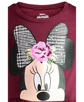 Disney Little Girls Minnie Mouse Peplum T-Shirt and Leggings Outfit Set