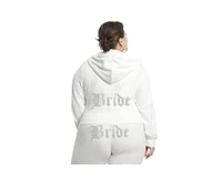 Juicy Couture Plus Bride Big Bling Velour Track Pants