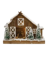 Slickblue Holy Family with Stable – Elegant Nativity Scene for Christmas Decor