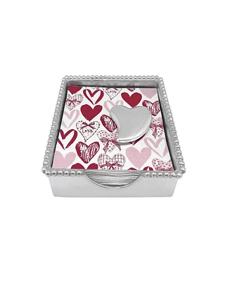 Mariposa Heart Beaded Napkin Box Set