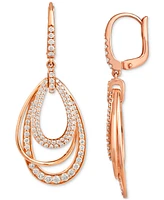 Le Vian Nude Diamond Multi Layered Teardrop Orbital Drop Earrings (1-1/2 ct. t.w.) in 14k Rose Gold