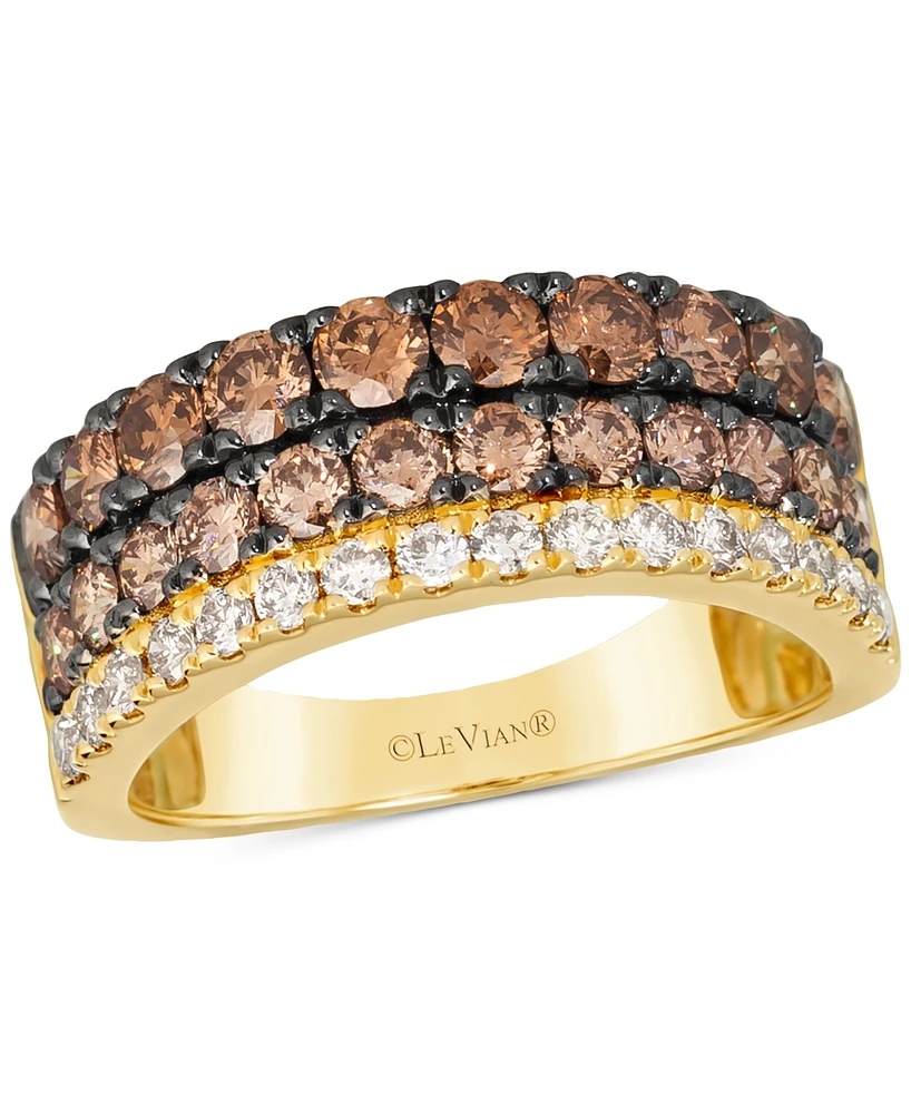 Le Vian Chocolate Ombre Diamond Triple Row Ring (1