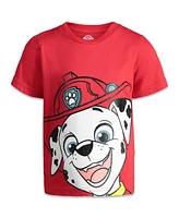 Nickelodeon Little Boys Paw Patrol Chase Marshall Rubble Rocky 4 Pack Graphic T-Shirts to