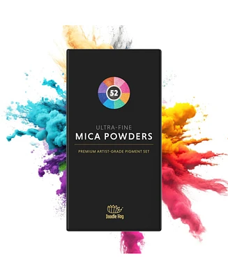 Chameleon Mica Powder for Epoxy Resin - 52 Colors Set - 0.10 Oz (3gr) - Mica Pigment for Resin Art, Soap Making, Epoxy, Slime & Candle Dye