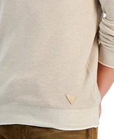 Guess Men's Earle Relaxed Fit Long Sleeve Stitched Crewneck Sweater