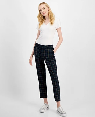 Tommy Hilfiger Women's Hampton Tartan Plaid Trousers