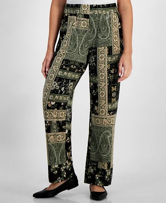 Jm Collection Petite Patchwork Dressing Pants, Created for Macy's