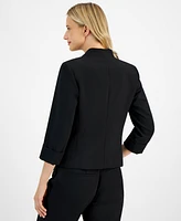 Kasper Women's Stretch-Crepe Open-Collar Blazer