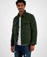 Sun + Stone Men's Saul Long Sleeve Snap-Front Corduroy Shirt Jacket, Created for Macy's