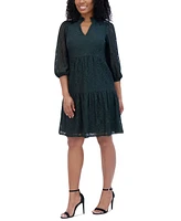 Jessica Howard Petite Lace Balloon-Sleeve A-Line Dress