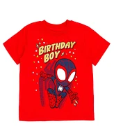 Marvel Boys Spidey and His Amazing Friends Birthday T-Shirt to (2T - 10-12)