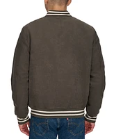 Levi's Men's Faux-Suede Varsity-Stripe Bomber Jacket