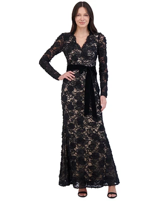 Eliza J Women's Lace V-Neck Gown