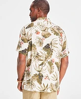 Club Room Men's Tropical Silk-Blend Short-Sleeve Button-Down Shirt, Created for Macy's