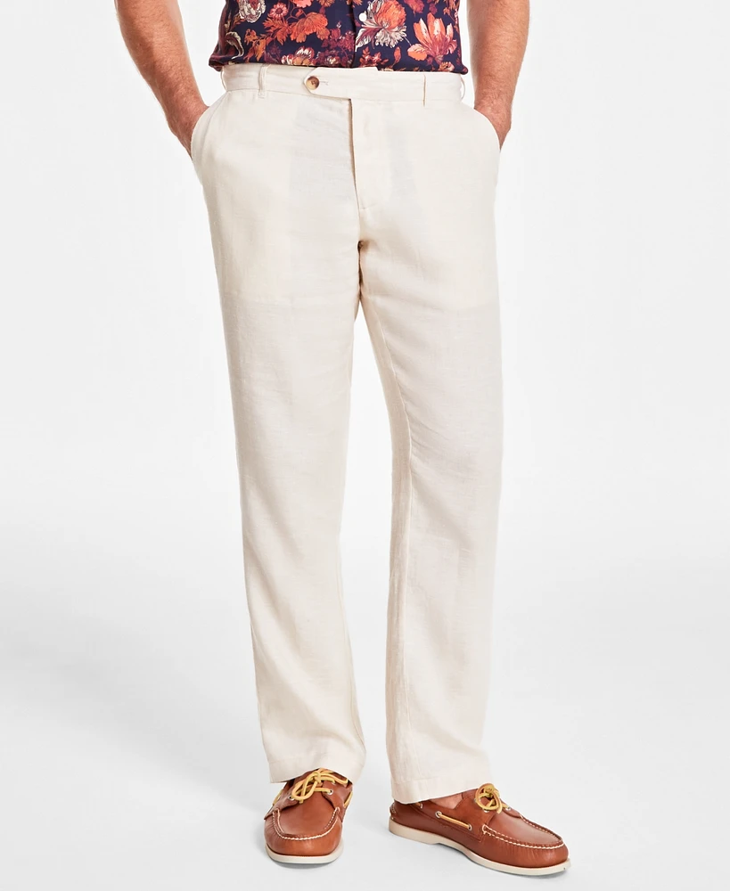 Club Room Men's Linen Cross-Dye Pants, Created for Macy's