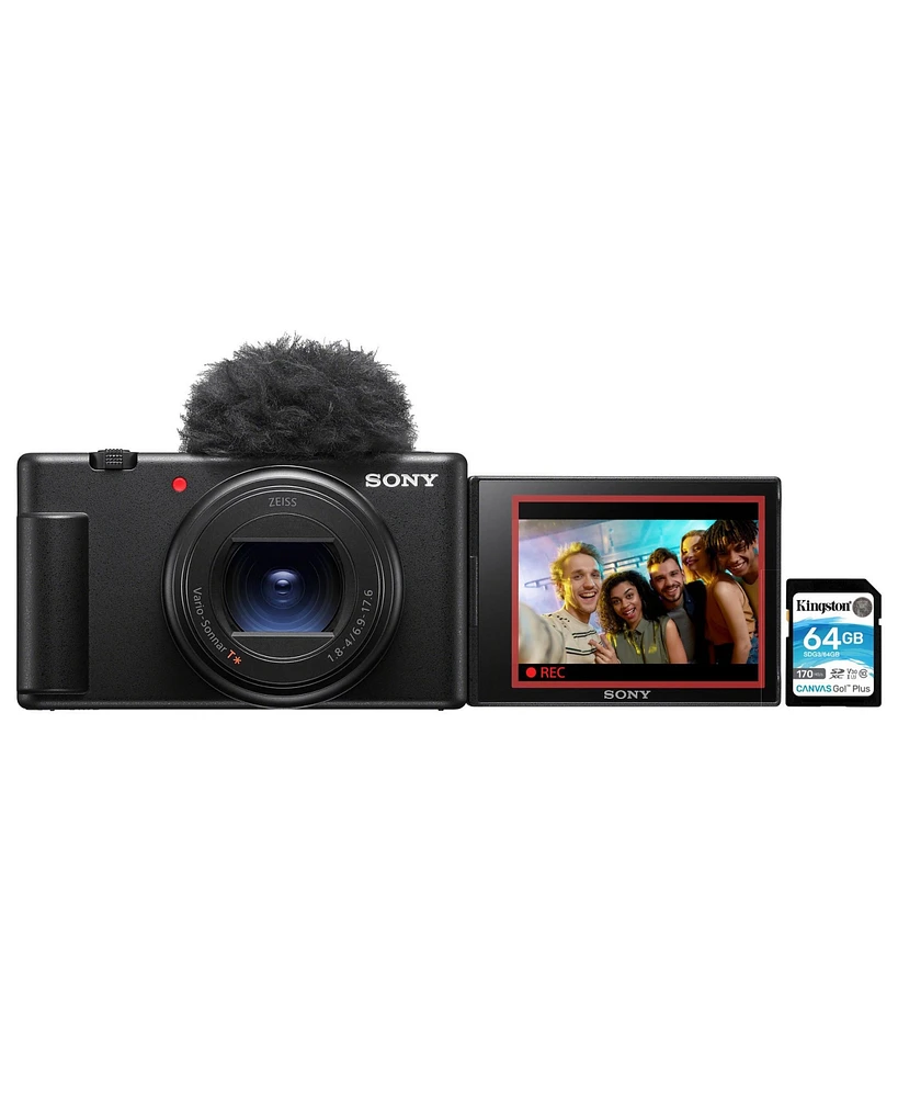 Sony Zv-1 Ii Vlog Camera for Content Creators and Vloggers (Black) bundle