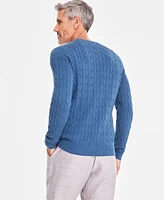 Club Room Men's Cable-Knit Cotton Sweater, Created for Macy's