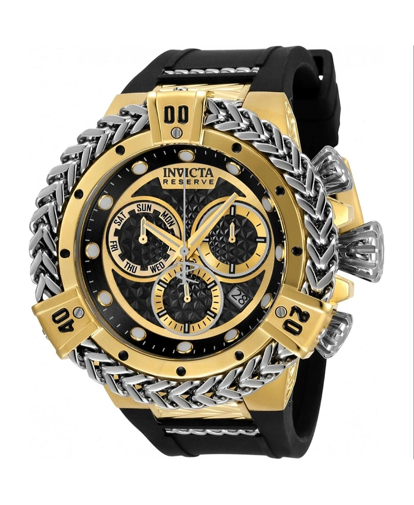 Invicta Men's 33154 Reserve Quartz Chronograph Black, Gold Dial Watch