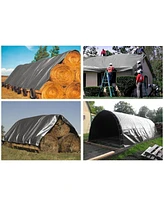 Yescom 12x24 Ft Mil Poly Tarp Protective Cover Tarpaulin Heavy Duty Uv Resistant