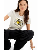 Desigual Women's Daisy illustration T-shirt