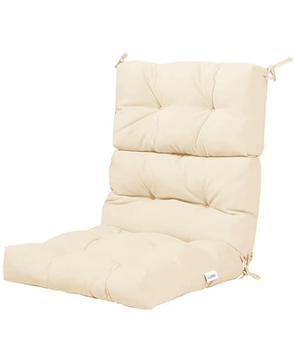 Skonyon Tufted Patio High Back Chair Cushion with Non-Slip String Ties