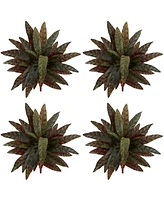 Slickblue Peacock Artificial Plant for Bold Indoor Decor (Set of 4)