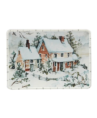 Certified International Winter's Frost Medium Rectangular Platter