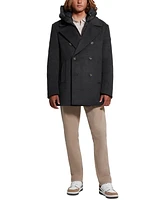 Guess Men's Peacoat with Removable Nylon Hooded Inset