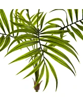 Slickblue Mini Areca Palm Bush for Small Tropical Spaces (Set of 6)
