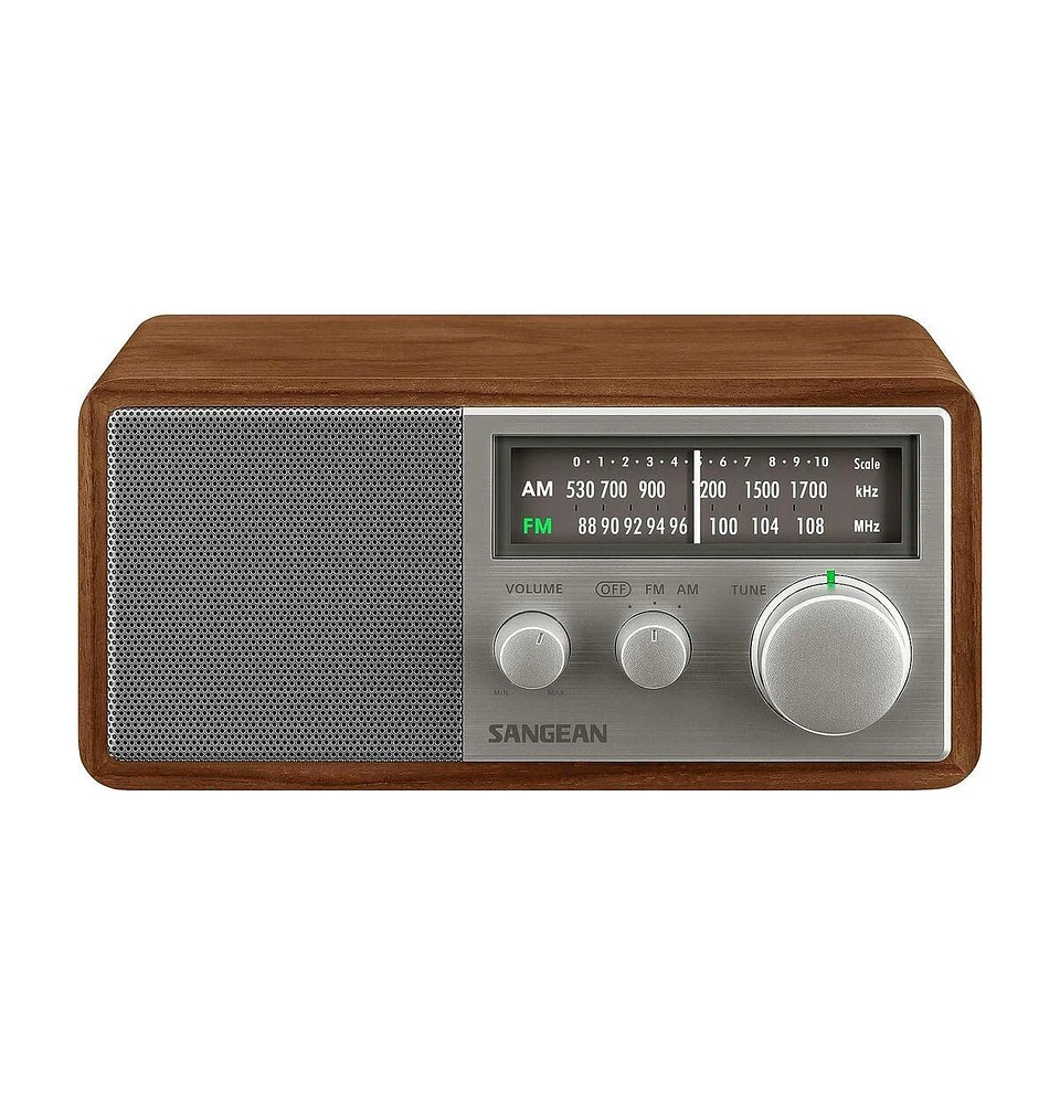 Sangean Sg-116 Walnut Am/Fm Analog Radio Tabletop