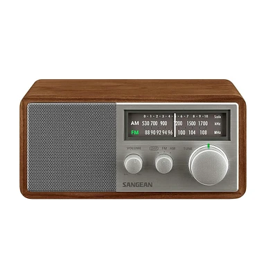 Sangean Sg-116 Walnut Am/Fm Analog Radio Tabletop