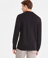 Alfani Alfatech Long Sleeve Crewneck T-Shirt, Created for Macy's