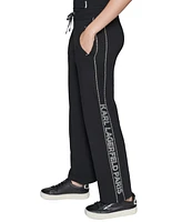 Karl Lagerfeld Paris Petite Crystal Logo Jogging Pants