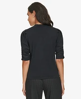 Calvin Klein Women's Elbow-Sleeve Crewneck Sweater