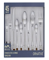 Ornative Yesenia Satin Piece Flatware Set