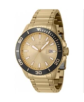 Invicta Men's Pro Diver Quartz 3 Hand Gold Dial Watch