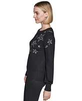 Karl Lagerfeld Paris Women's Embellished Stars Sweater