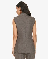 Calvin Klein Women's Houndstooth Belted Vest