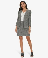 Calvin Klein Women's Tweed Open-Front Blazer